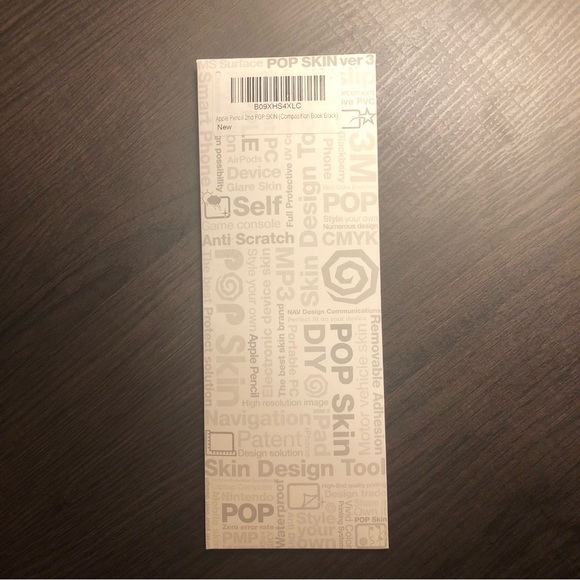 NEW Pop Skin Composition Book Style Wrap Vinyl Skin Apple Pencil 2nd Generation - Picture 4 of 4